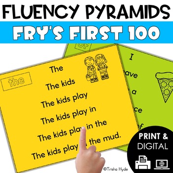 Preview of Sight Word Fluency Pyramids Frys First 100 Words