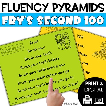 Preview of Sight Word Fluency Pyramids Frys Second 100