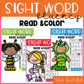 Preview of Sight Word Fluency Read and Color (The Bundle)