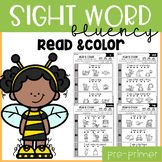 Sight Word Fluency Read and Color (Pre-Primer)