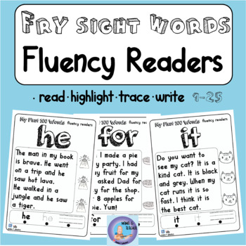 Preview of Sight Word Fluency Readers- First set 1 - 25 | Fry Sight Words