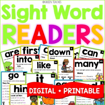 Preview of Sight Word Fluency Readers and Sight Word Boom Cards™ Bundle
