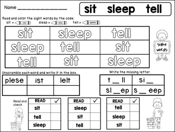 second grade sight word worksheets 2nd grade dolch sight