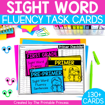 Preview of Sight Word Fluency Task Cards
