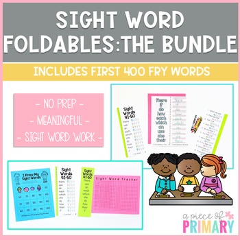 Preview of Sight Word Foldable Bundle: First 400 Fry Words