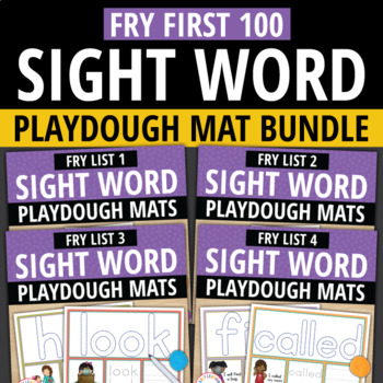 Preview of Sight Word Practice & Review Activities - Playdough Mats - Fry List First 100