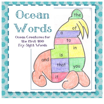 Preview of Sight Word Fun: Ocean Animals for the top 400 Sight Words