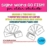 Sight Word GO FISH! and Concentration: 7 Different Decks f
