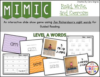 Preview of Sight Word Games: Jan Richardson Level A Sight Words