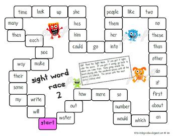 Sight Word Game Boards by Plug-n-Plan | Teachers Pay Teachers