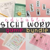 Sight Word Game Bundle - Editable