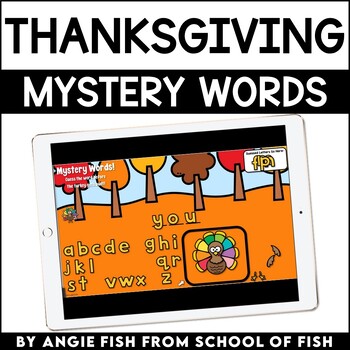 Build a Turkey: Mystery Sight Word Hangman Twist Game