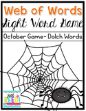 Halloween Sight Word Game for October:  Web of Words