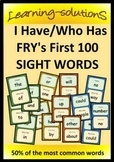 Sight Word Game - I HAVE ... WHO HAS ...? Fry's First 100 