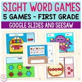 Sight Word Games | 5 Activities - First Grade | Google Sli