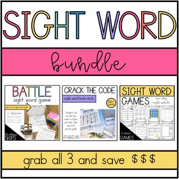 Preview of Sight Word Games Bundle