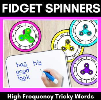 Preview of High-Frequency Word Games - Fidget Spinners - Phonics Game for Kindergarten