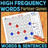High Frequency Words Partner Sight Word Games Sentences Fi