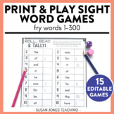 Sight Word Games & Activities for FRY words 1-300