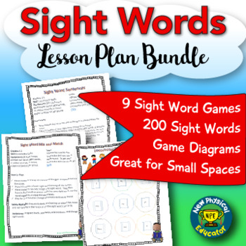 Preview of Sight Word Games Lessons for Physical Education Elementary