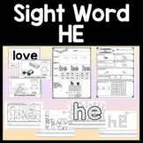 Sight Word HE {2 Worksheets, 2 Books, and 4 Activities!}