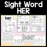 Sight Word HER {2 Worksheets, 2 Books, and 4 Activities!}