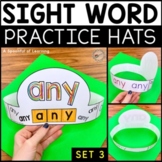 Sight Word Hats Sets 3 | Sight Word Practice