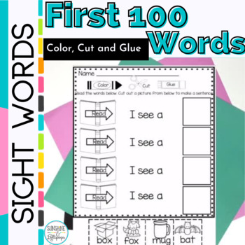 Preview of Sight Word | High Frequency Word Sentences with Picture Supported CVC Words 
