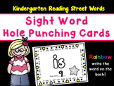 Sight Word Hole Punching Cards Kindergarten Reading Street