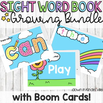 Preview of Sight Word Interactive Books: Boom Card BUNDLE for Distance Learning
