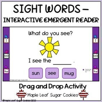 Preview of Sight Word - Interactive Emergent Reader - Phonics Activity -Google Slides