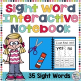 Sight Word Interactive Notebook for Kindergarten - Boom Card & EASEL Assessment