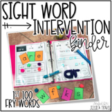 Sight Word Intervention Binder (First 100 FRY Words)