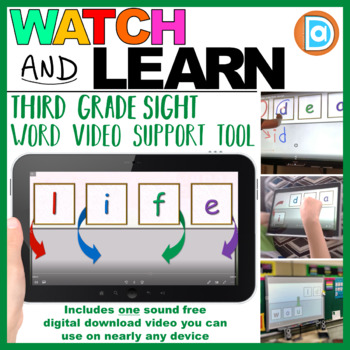 Preview of Life | Watch & Learn Sight Words, Third Grade Sight Word Support Resource