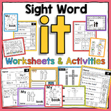 Sight Word It Worksheets | It Worksheets Activities for Ki