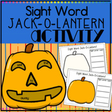 Sight Word Jack-O-Lantern Kindergarten Literacy Center for