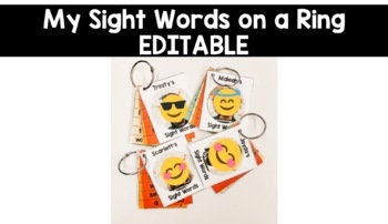 Preview of Sight Word Keychains