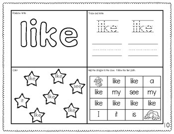 Sight Word LIKE Freebie by Brittany Melzer | Teachers Pay Teachers