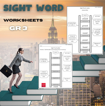 Preview of Sight Word Ladder Worksheets Grade 3 NO Prep | 75 Words In ALL