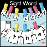 Sight Word Laundry Literacy Center for Kindergarten