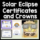 Solar Eclipse Crowns & Solar Eclipse Certificates {Editabl