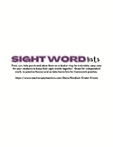 Sight Word Lists 1-15