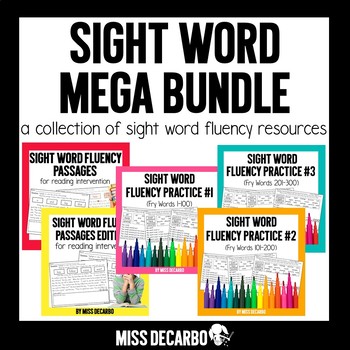 Preview of Sight Word Fluency MEGA BUNDLE