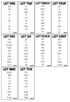 free printable 50 sight word mastery checklist kindergarten