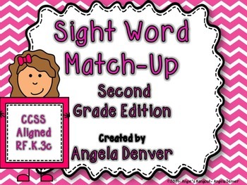 Preview of Sight Word Match-Up Second Grade Edition