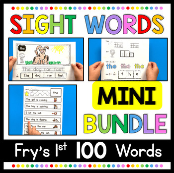 Preview of Sight Word Bundle - Writing - Fluency - Worksheets - Fry's 1st 100 Words