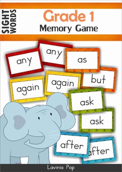 Sight Word Memory Game FREE (Grade 1) by Lavinia Pop | TpT