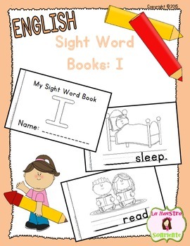 Preview of Sight Word Mini Book Freebie: I (English)