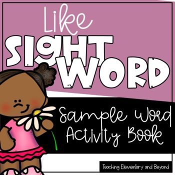 Preview of Sight Word Printable Book Freebie for like