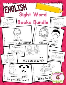 Preview of Sight Word Mini Books: BUNDLE of Sets 1-5 (English)